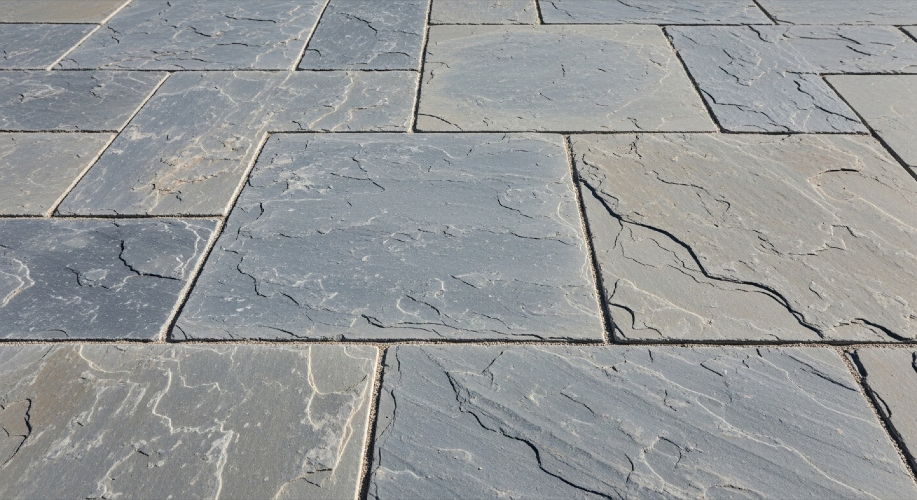 Bluestone patio detail showing natural color variation